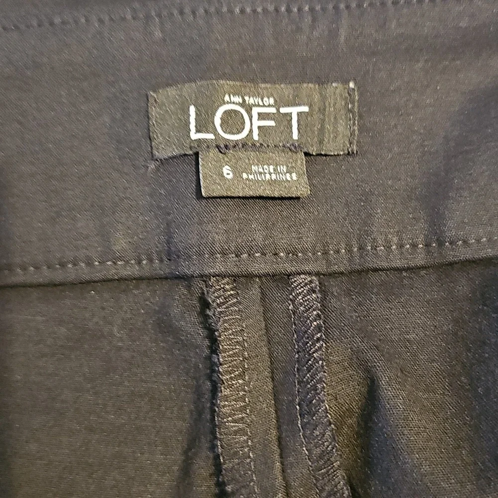Loft Side Zip Black Sailor Button-Detail Shorts Sz 6 WS12